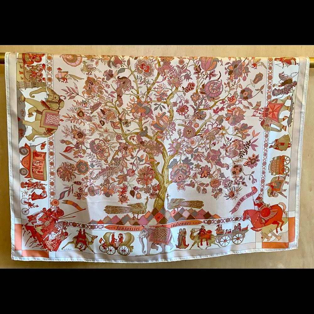 Hermès Loïc Dubigeon Silk Scarf